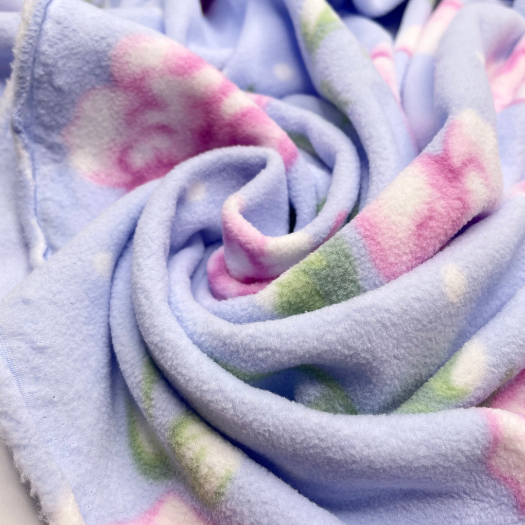 Granny S House Coat - Fleece Poly Knit - Blue Multi Floral - 2.2M Bundle