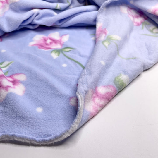 Granny S House Coat - Fleece Poly Knit - Blue Multi Floral - 2.2M Bundle