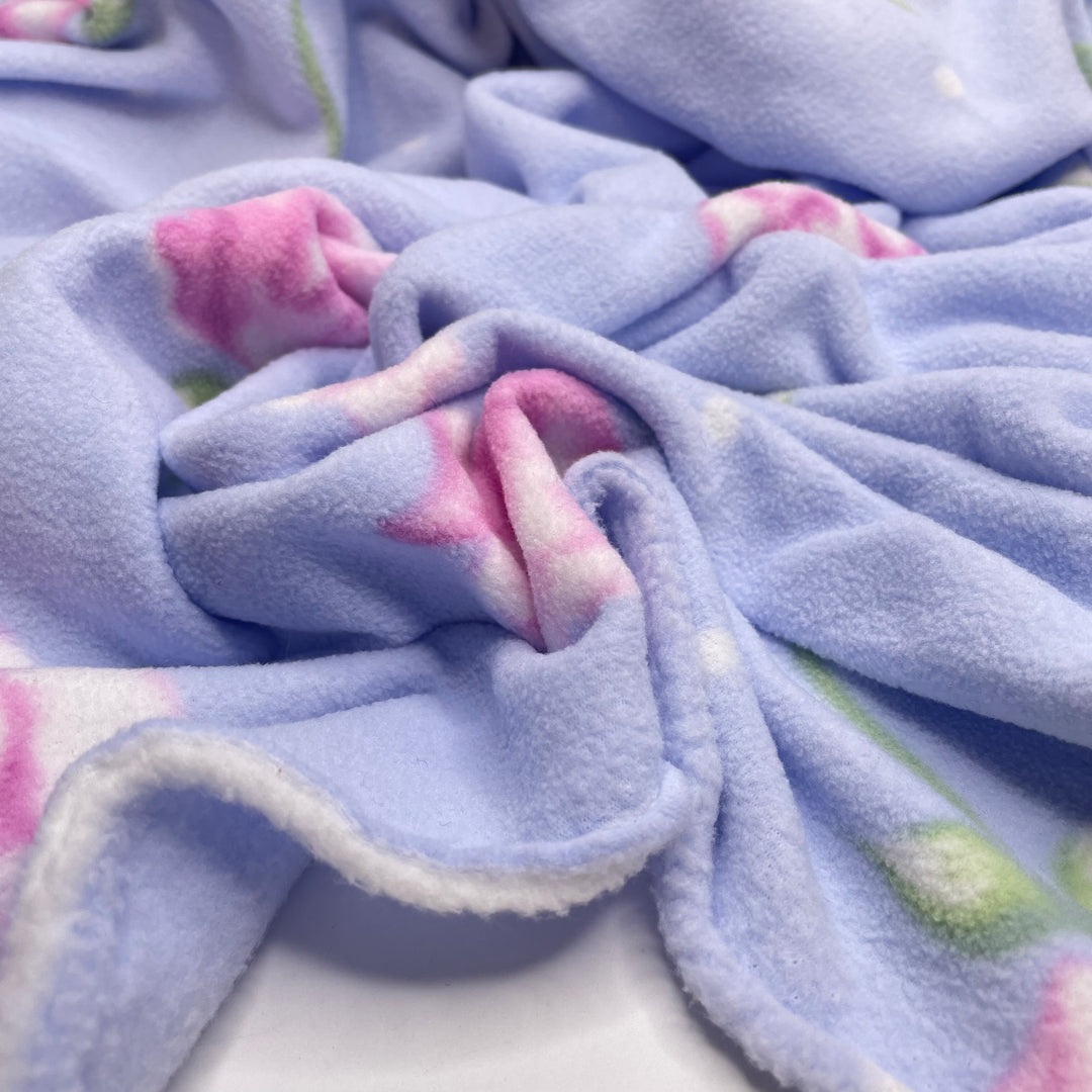 Granny S House Coat - Fleece Poly Knit - Blue Multi Floral - 2.2M Bundle