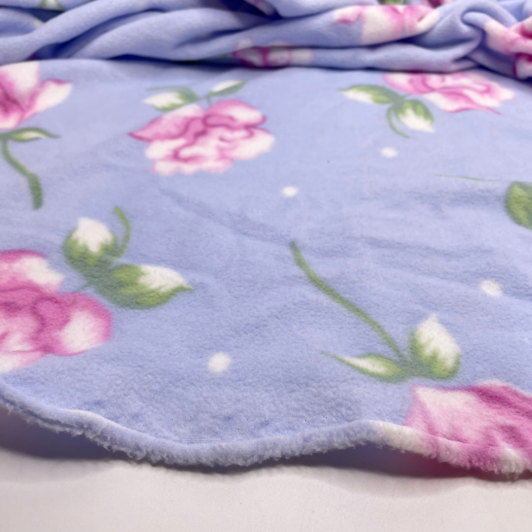 Granny S House Coat - Fleece Poly Knit - Blue Multi Floral - 2.2M Bundle