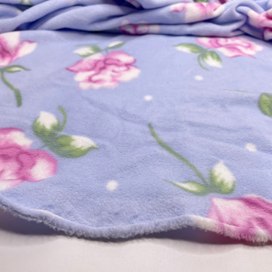 Granny S House Coat - Fleece Poly Knit - Blue Multi Floral - 2.2M Bundle