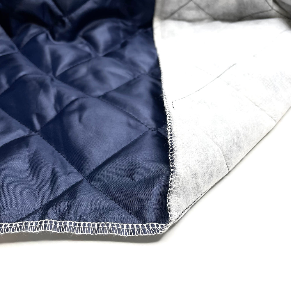 Last Camping Weekend - Quilted Satin Poly Woven - Navy/White - 2.5M Bundle