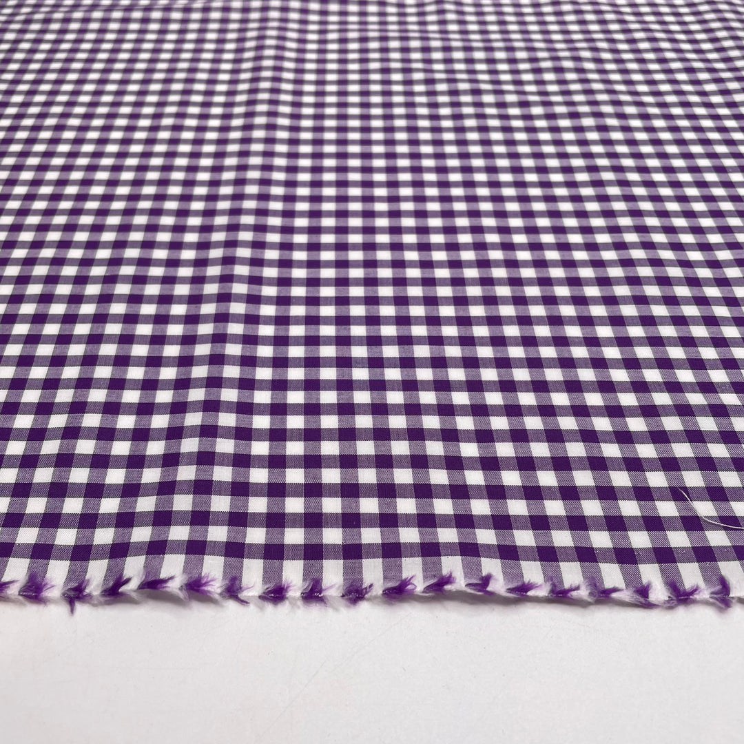 Spilled Grape Soda On My Picnic Blanket - Natural Blend Woven - Purple/White Plaid - Bundles