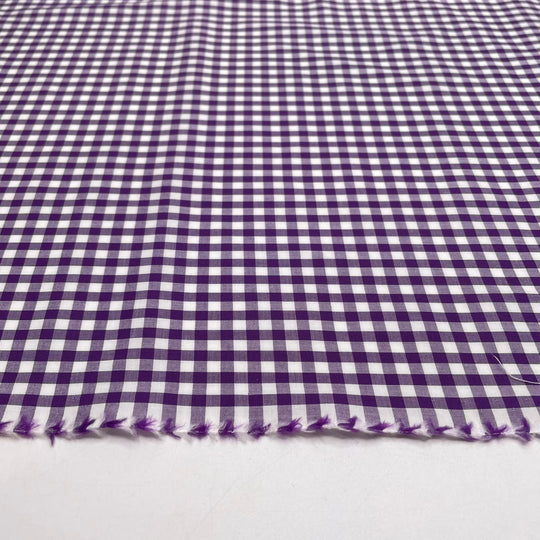 Spilled Grape Soda On My Picnic Blanket - Natural Blend Woven - Purple/White Plaid - Bundles
