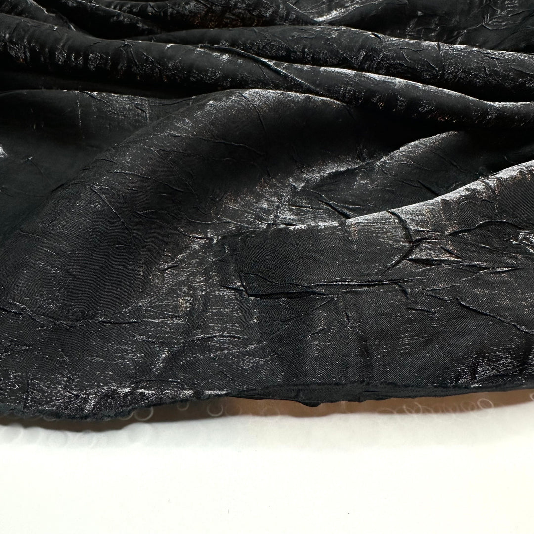 Oooh Shiny - Crinkle Poly Woven - Black - Bundles