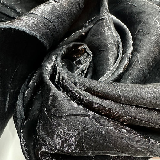 Crow In The Bird Bath - Crinkle Cotton Woven - Black - 2.3M Bundle