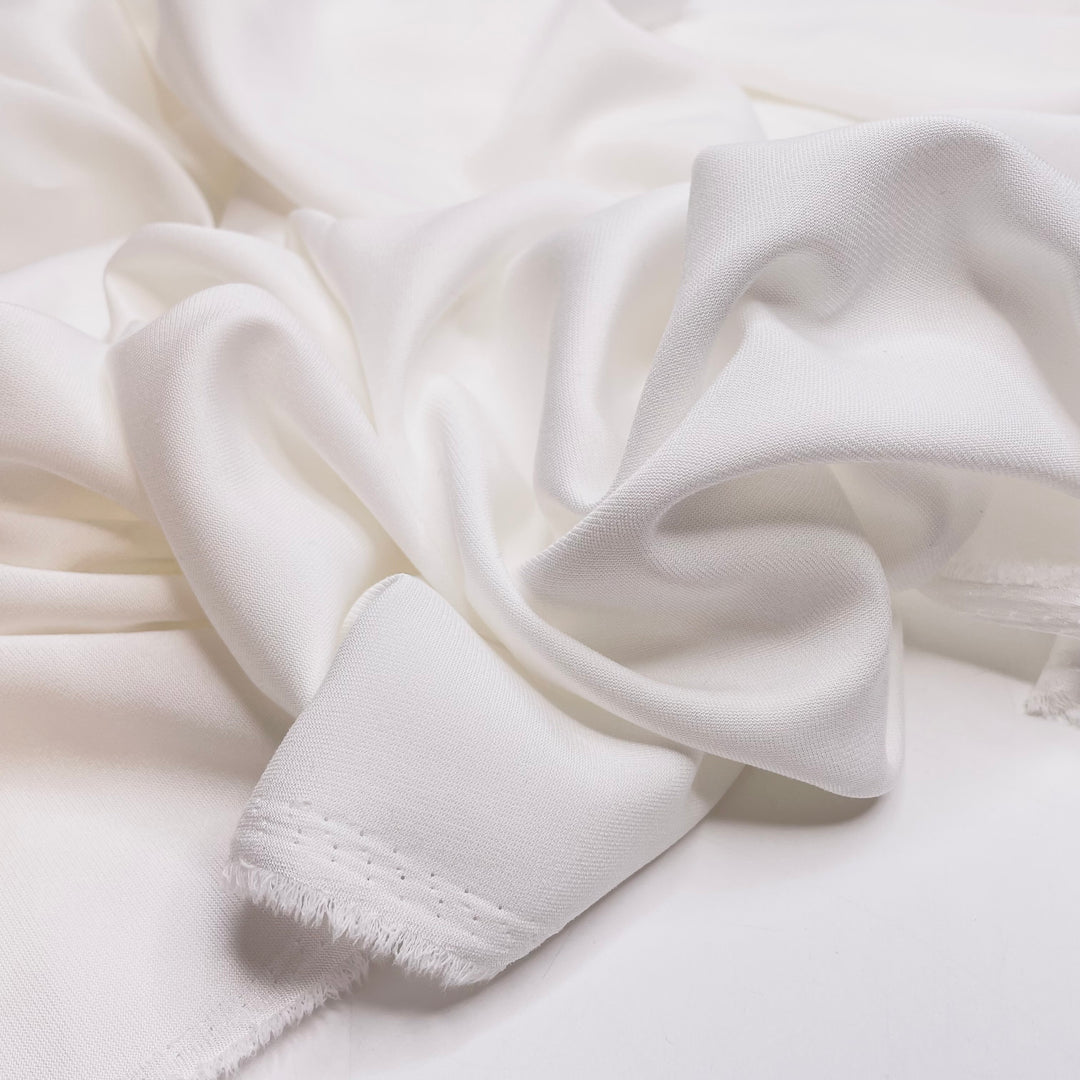 White Tufts - Crepe Poly/Spandex Woven - White - 1.4M Bundle