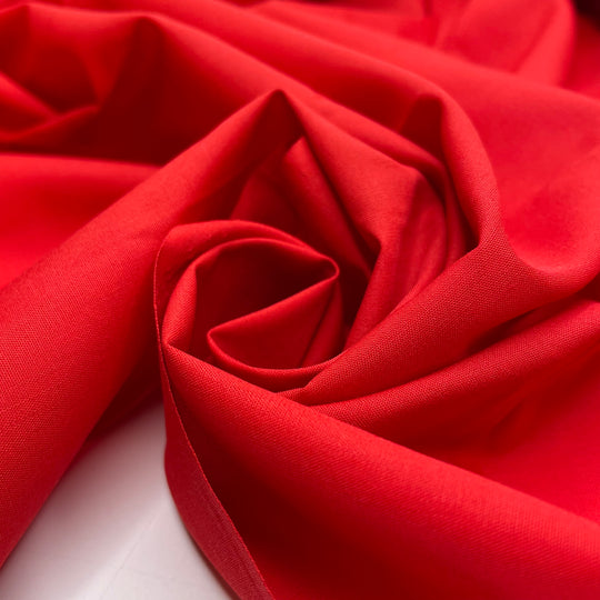 A Tiding Of Magpies - Poly Woven - Red/Orange - 1M Bundle