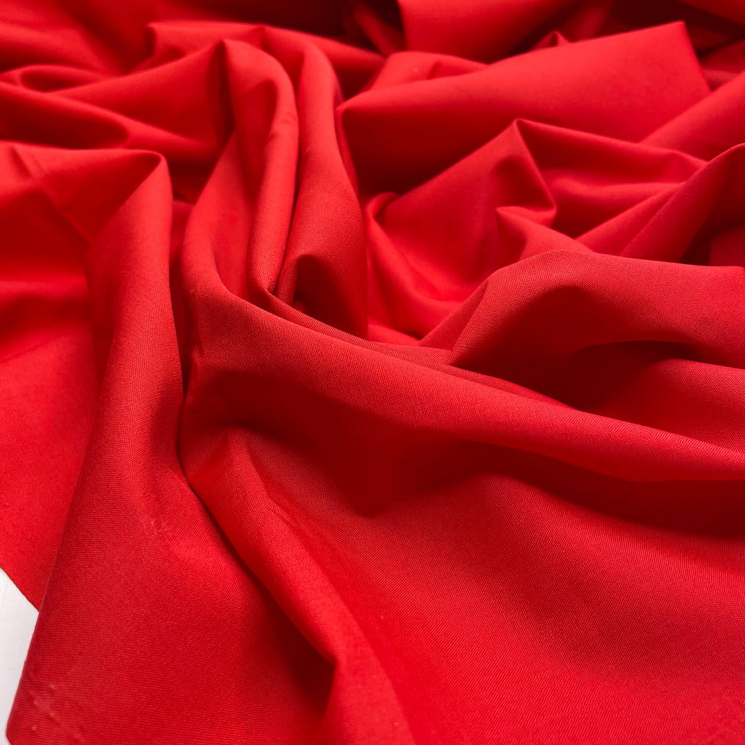 A Tiding Of Magpies - Poly Woven - Red/Orange - 1M Bundle