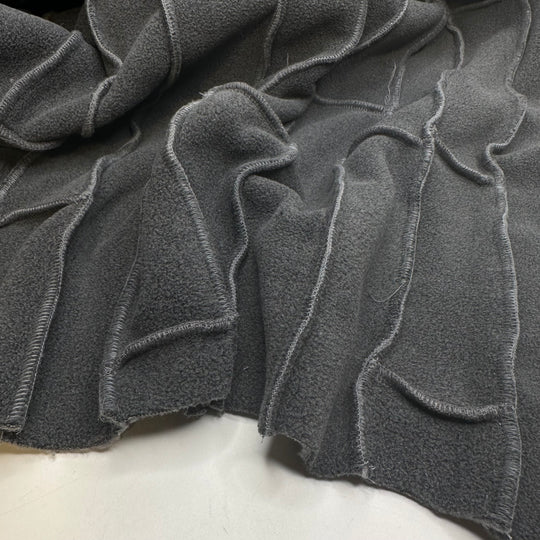 Concrete Bricks - Fleece Nylon Knit - Grey - 2M Bundle