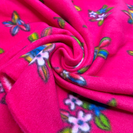 Sleepover Blanket - Fleece Poly Knit - Pink Multi Floral - Bundles