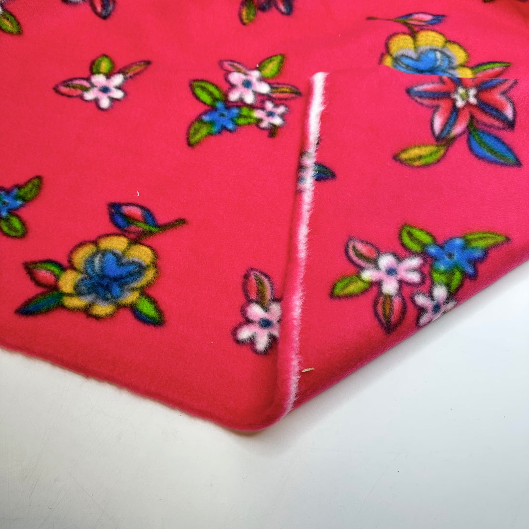Sleepover Blanket - Fleece Poly Knit - Pink Multi Floral - Bundles