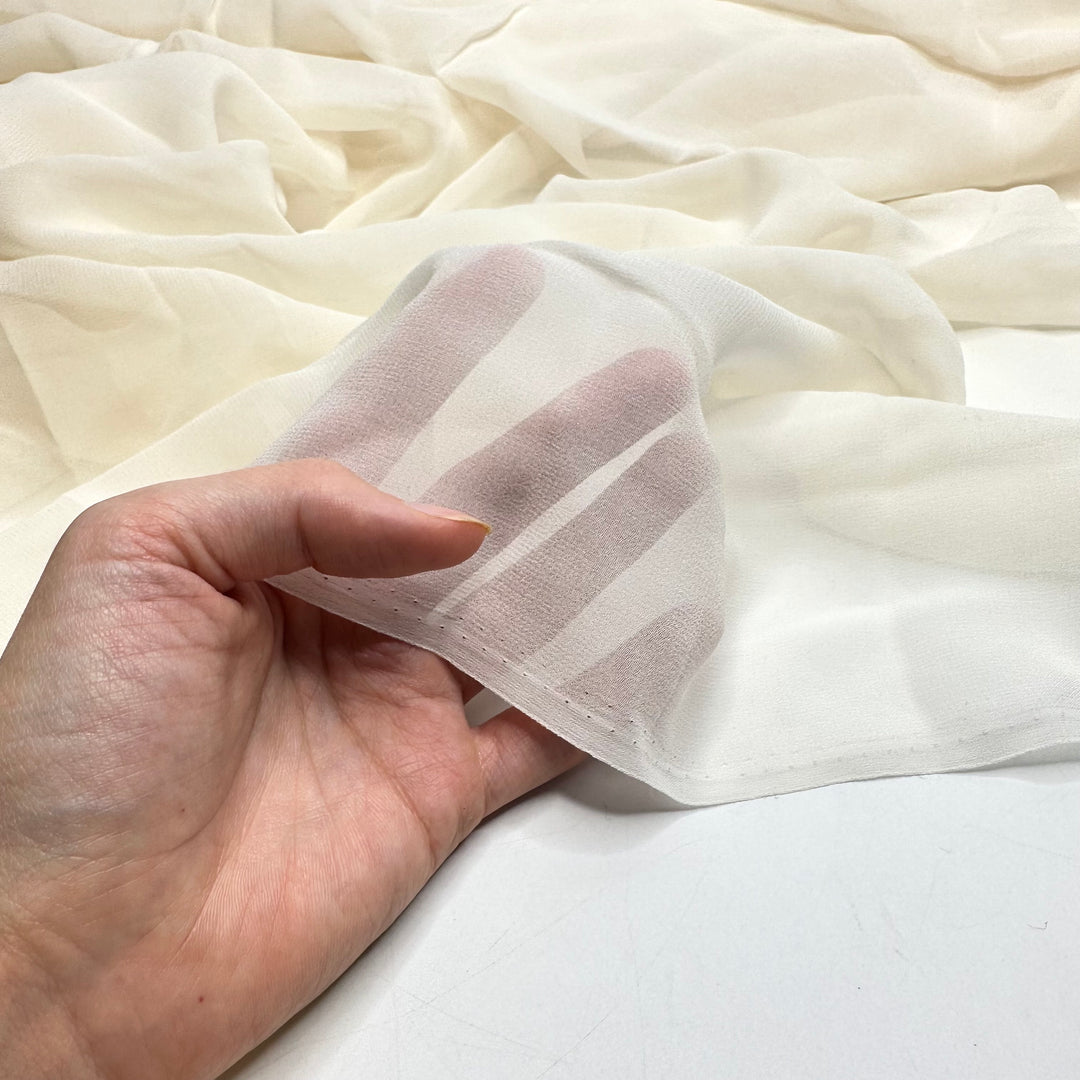 Tread Lightly - Crepe Silk Woven - Cream - 3.3M Bundle