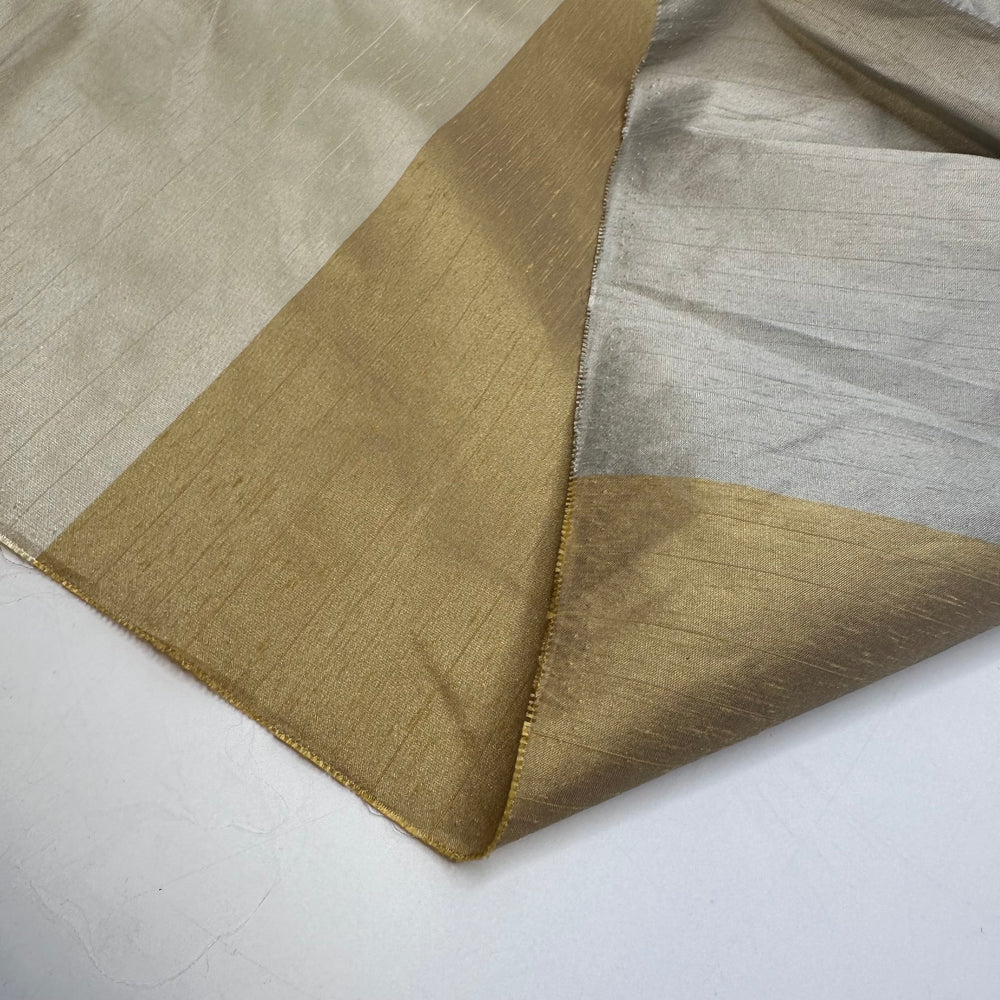 Silver Surfer - Taffeta Poly Woven - Silver/Gold Stripes - 1.7M Bundle