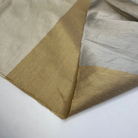 Silver Surfer - Taffeta Poly Woven - Silver/Gold Stripes - 1.7M Bundle