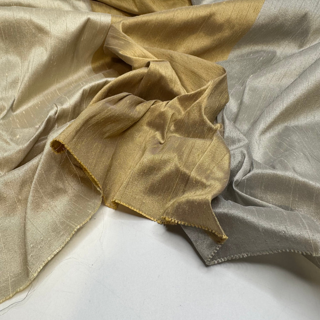 Silver Surfer - Taffeta Poly Woven - Silver/Gold Stripes - 1.7M Bundle
