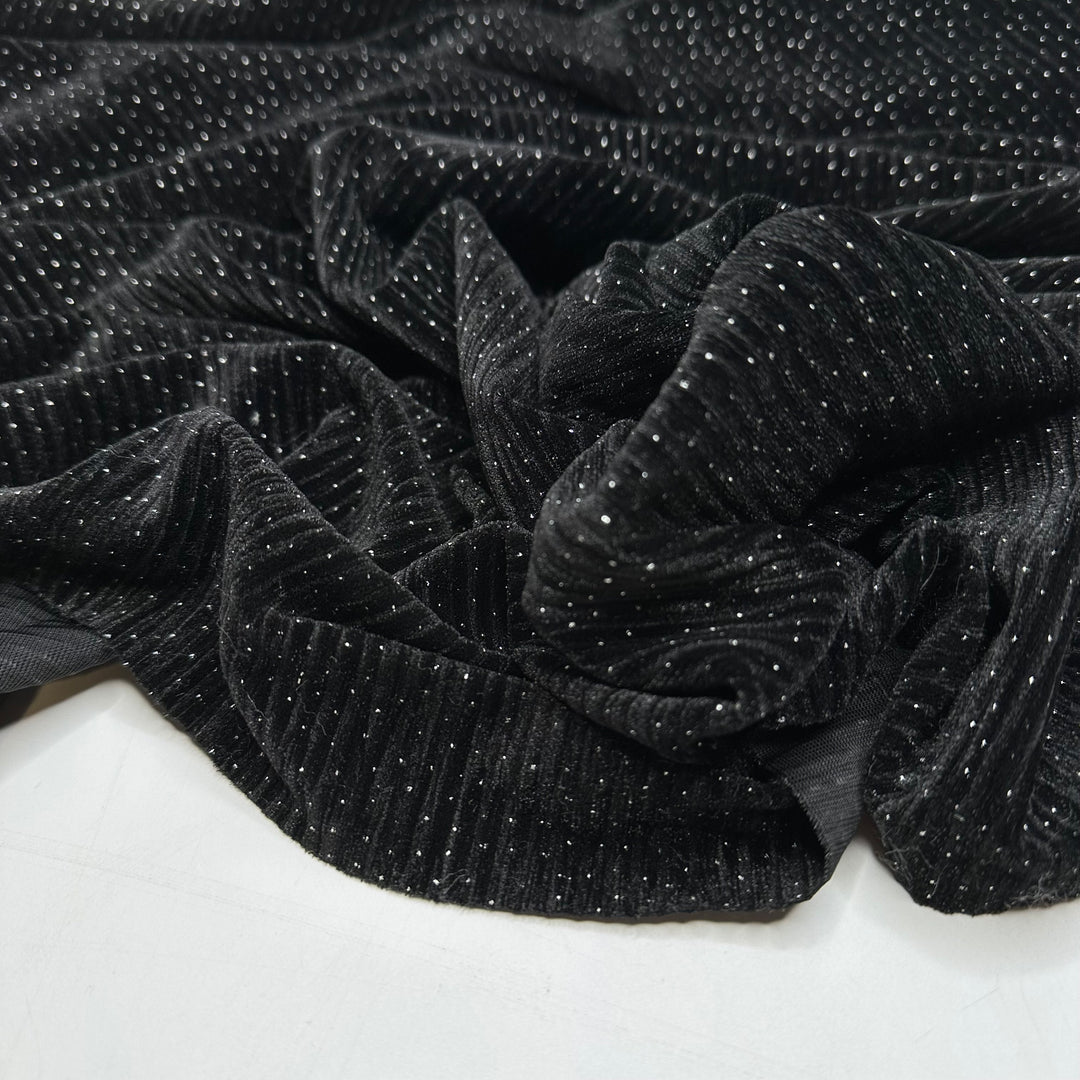 Starry Night - Velvet Poly Woven - Black - 1.2M Bundle