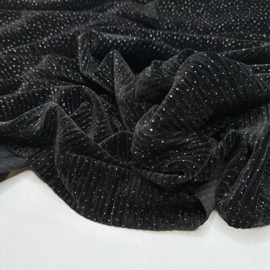Starry Night - Velvet Poly Woven - Black - 1.2M Bundle