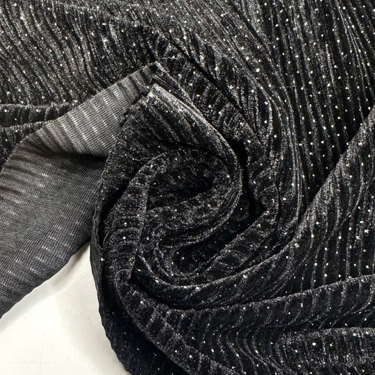 Starry Night - Velvet Poly Woven - Black - 1.2M Bundle