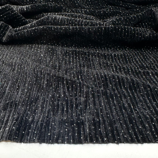 Starry Night - Velvet Poly Woven - Black - 1.2M Bundle