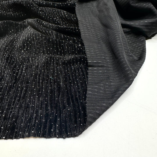 Starry Night - Velvet Poly Woven - Black - 1.2M Bundle