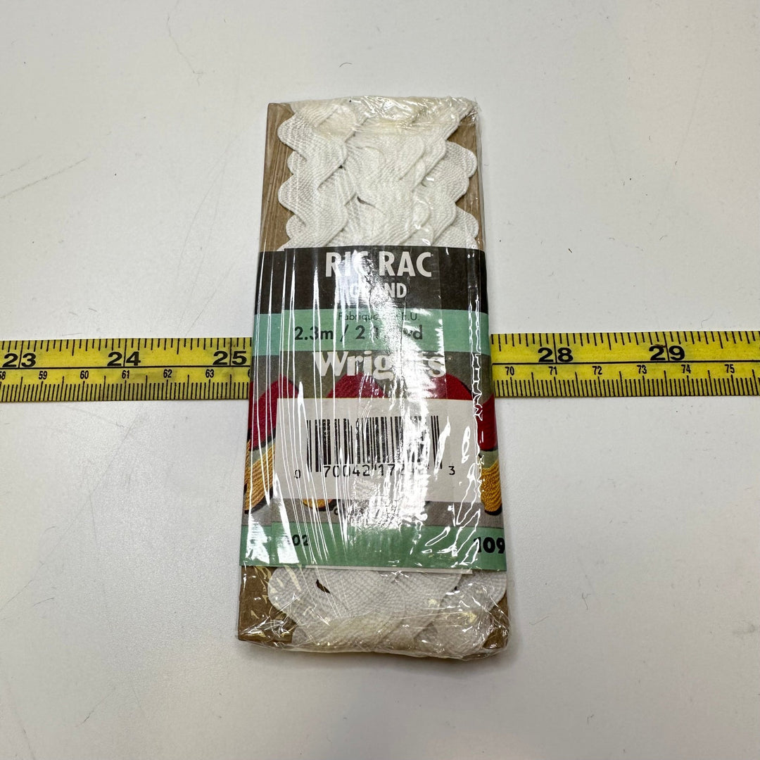 ⅝" (16mm) Ricrac Trim - White - 2.3M Bundle - True Deadstock supplies Fabric by private - Sustainable Textile | FABCYCLE