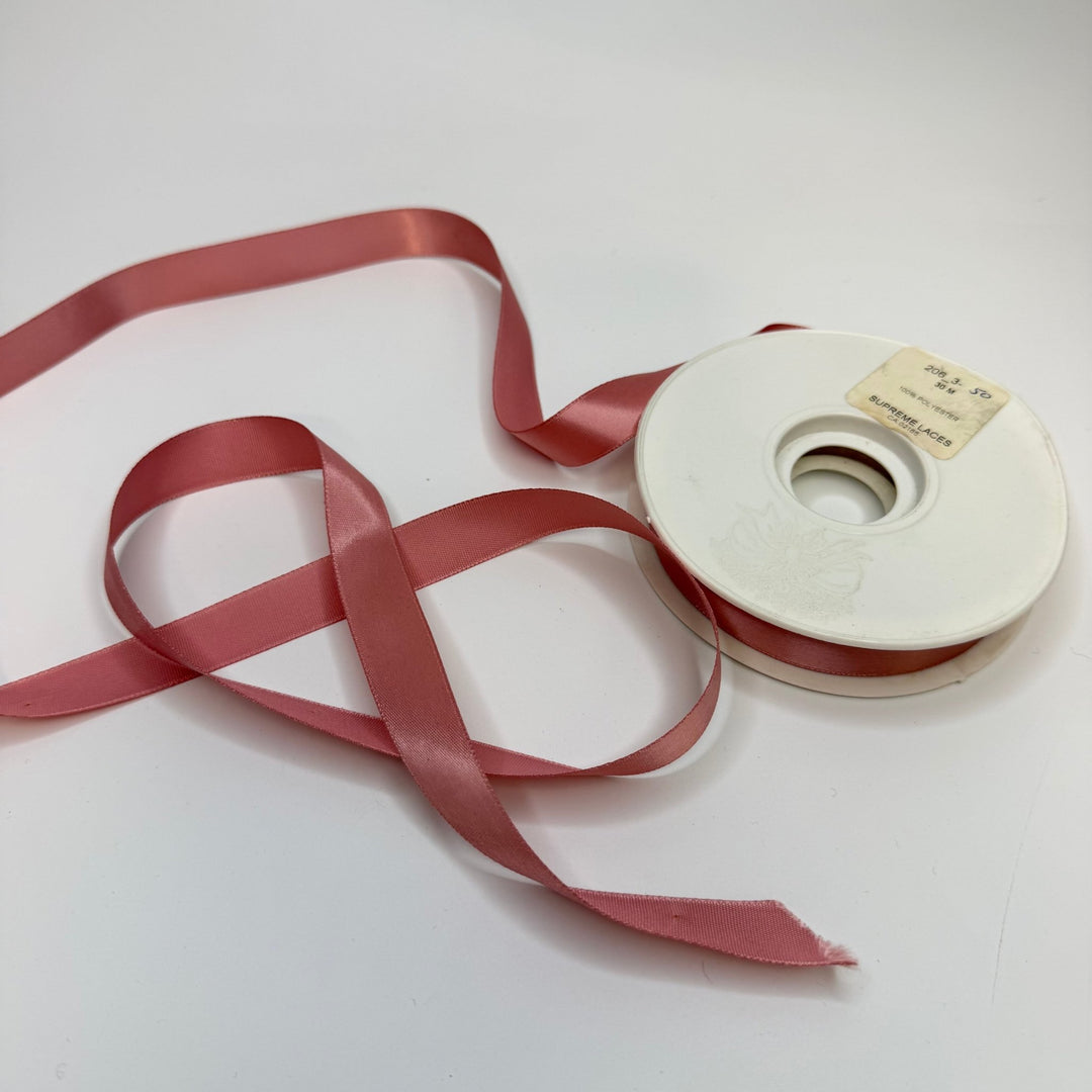 ⅝" (16mm) Satin Ribbon Trim - Light Pink - Roll - True Deadstock supplies Fabric by private - Sustainable Textile | FABCYCLE