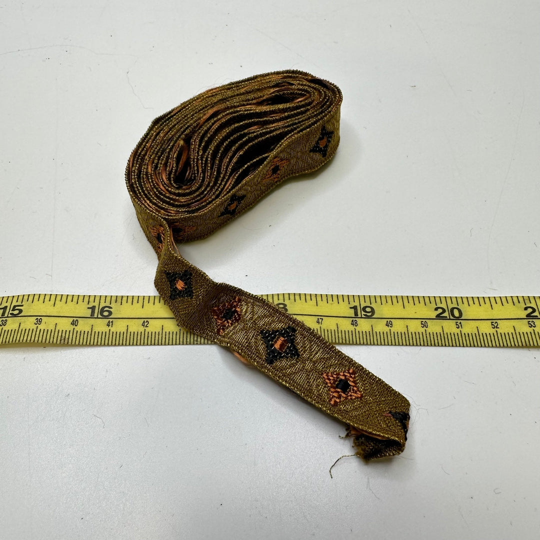 ⅝" (16mm) Tape Trim - Dark Gold Multi - 1.7M Bundle - True Deadstock supplies Fabric by private - Sustainable Textile | FABCYCLE