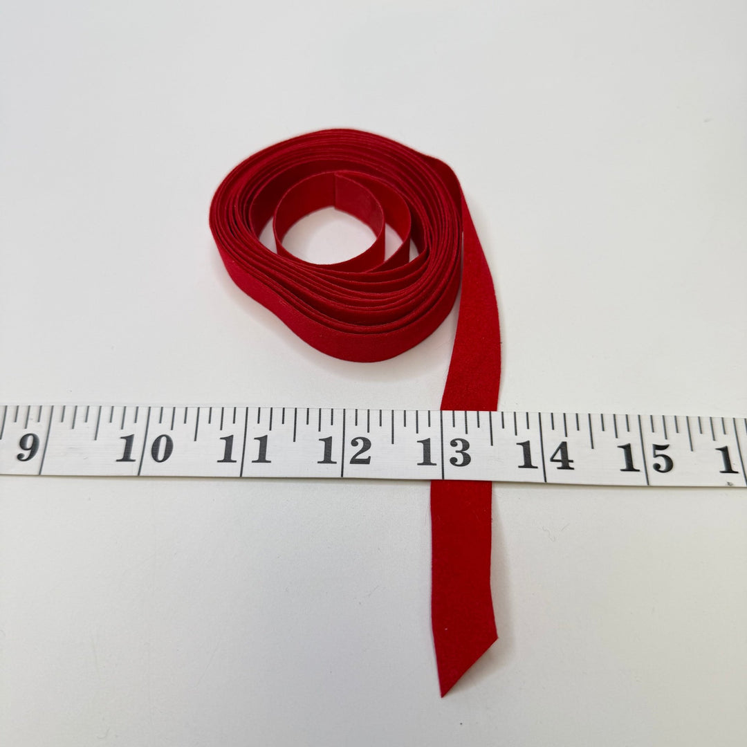 ⅝" (16mm) Velvet Ribbon Trim - Red - 3M Bundle - True Deadstock supplies Fabric by private - Sustainable Textile | FABCYCLE