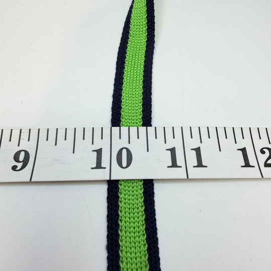 ⅝" (16mm) Webbing Trim - Green/Navy - 3.7M Bundle - True Deadstock supplies Fabric by private - Sustainable Textile | FABCYCLE