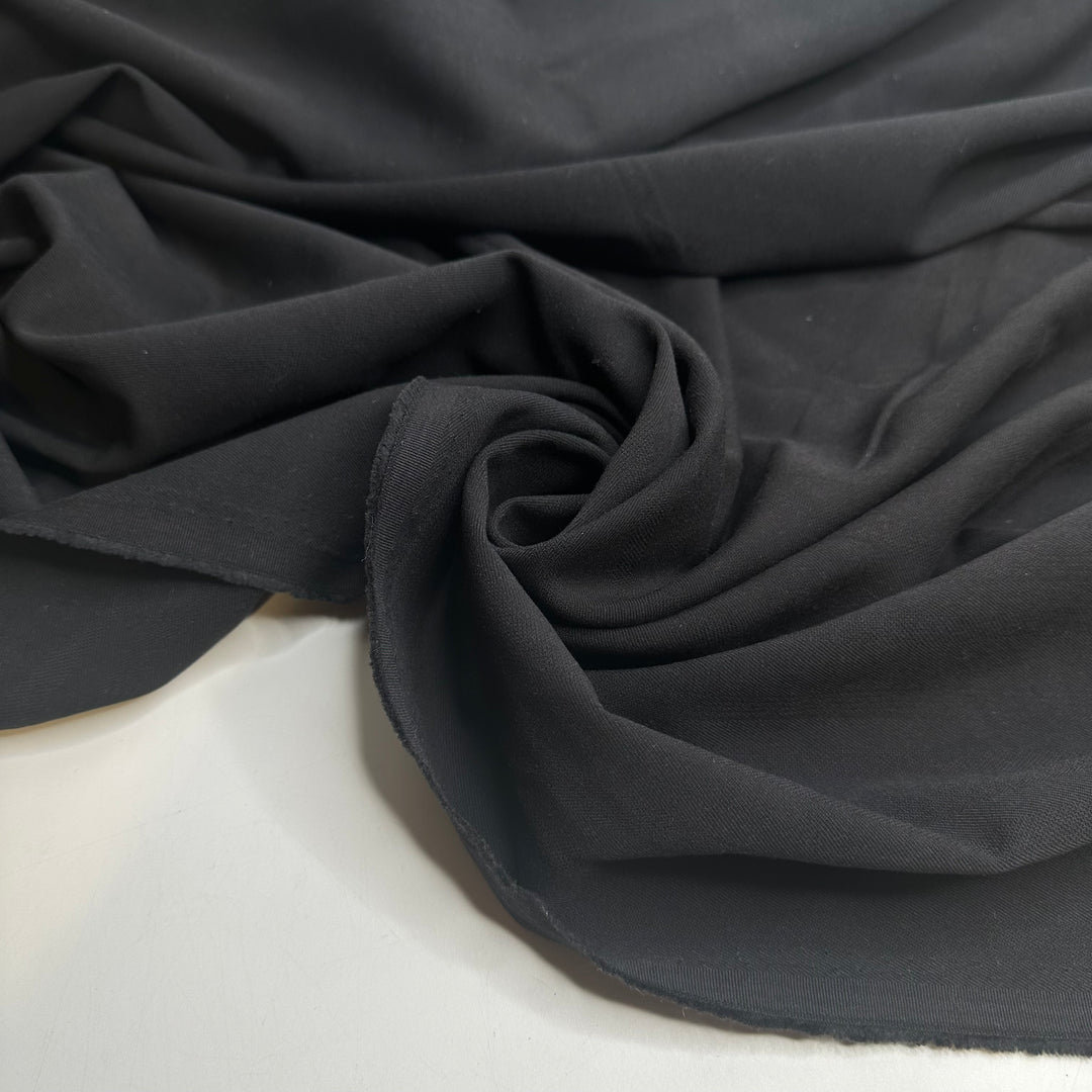 Salem Saberhagen - Twill Weave Wool Blend Woven - Black - 1M Bundle