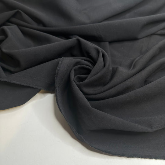Salem Saberhagen - Twill Weave Wool Blend Woven - Black - 1M Bundle