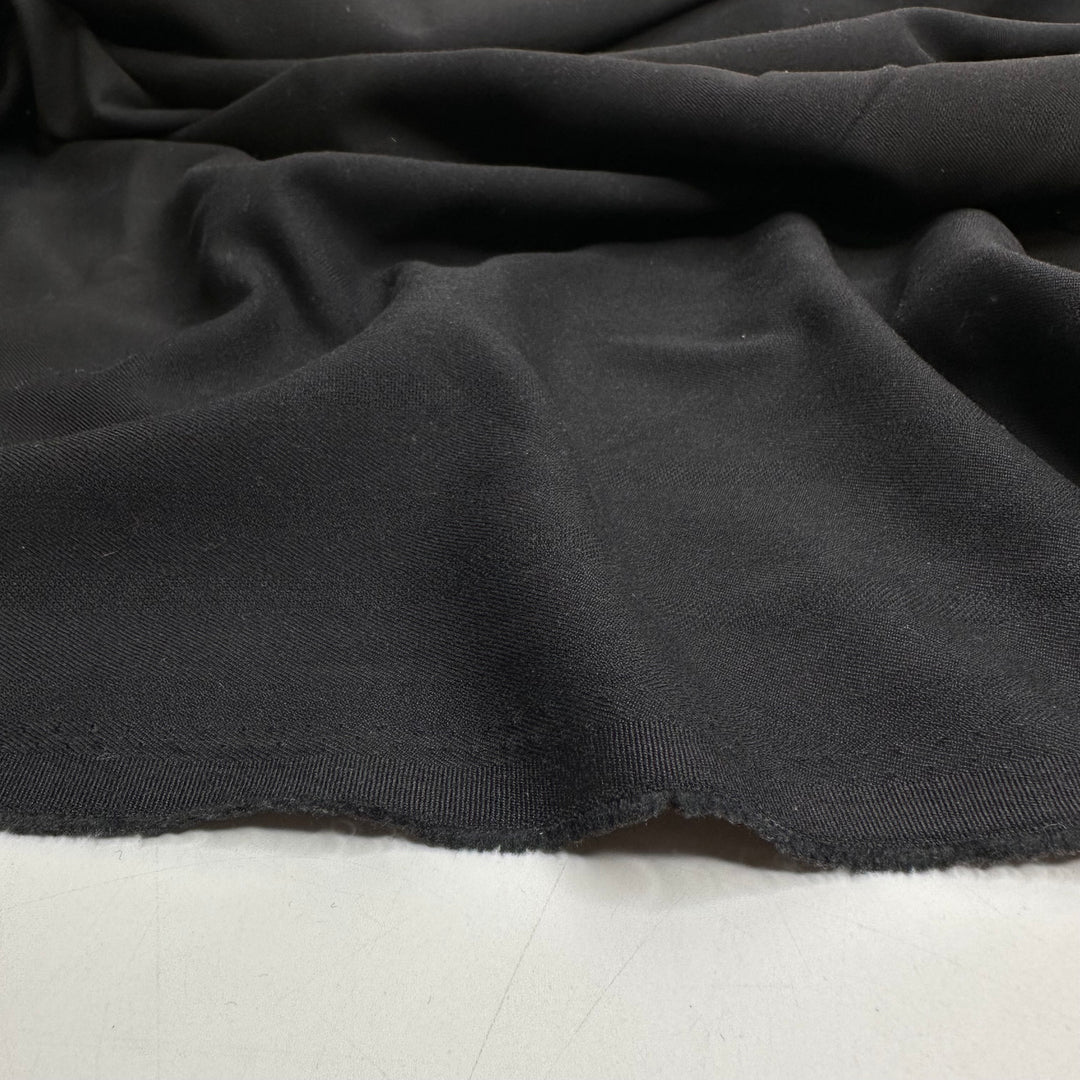 Salem Saberhagen - Twill Weave Wool Blend Woven - Black - 1M Bundle