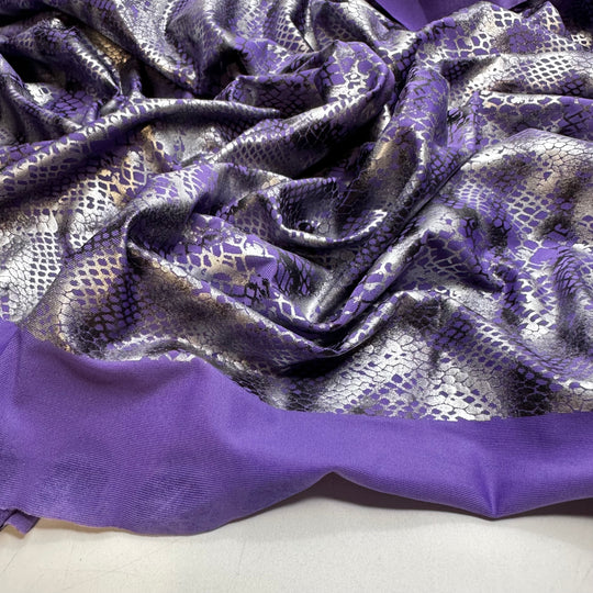 Ursula Vibes - Nylon/Spandex Knit - Purple/Silver Animal Print - 2.8M Bundle