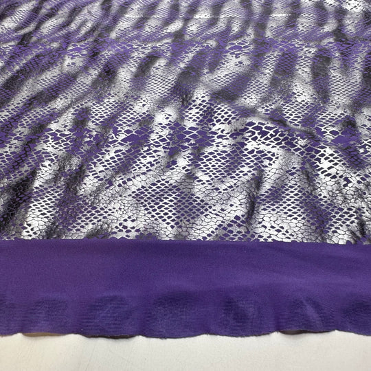 Ursula Vibes - Nylon/Spandex Knit - Purple/Silver Animal Print - 2.8M Bundle