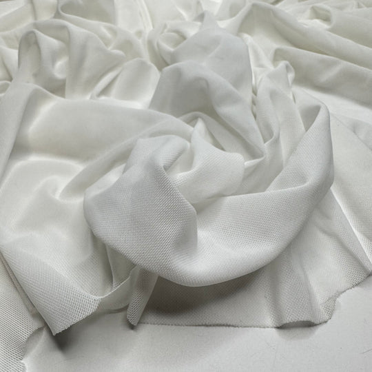 Mish Mash Mesh - Mesh Polyester Blend Knit - White - 2M Bundle