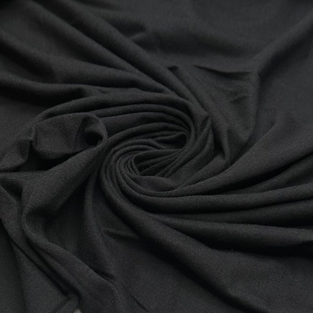 Starless Night - Jersey Cotton Knit - Black - 1M Bundle