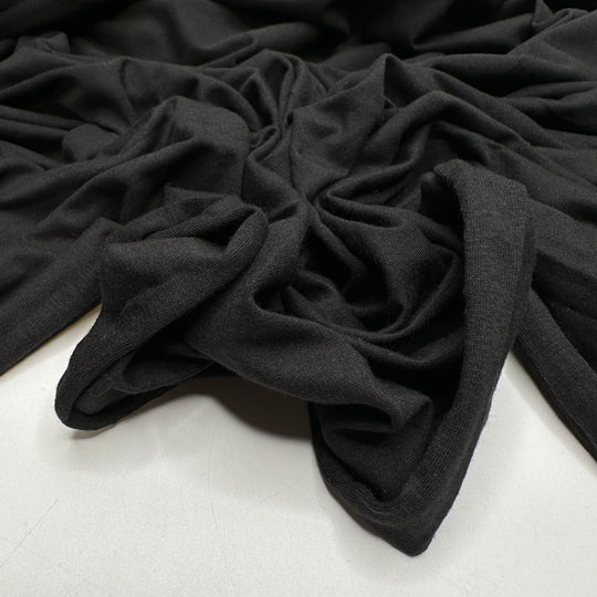 Starless Night - Jersey Cotton Knit - Black - 1M Bundle