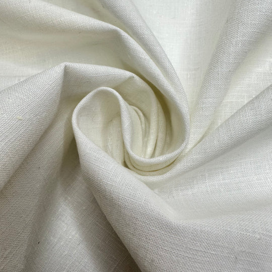 Peace And Quiet - Slub Linen Woven - White - 1.1M Bundle