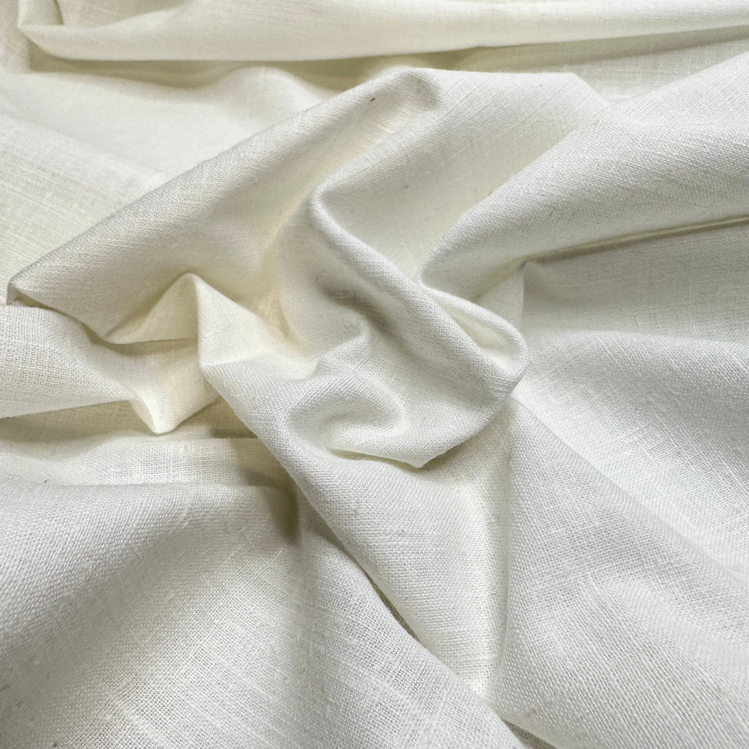 Peace And Quiet - Slub Linen Woven - White - 1.1M Bundle