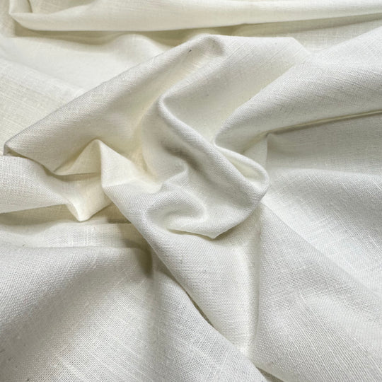 Peace And Quiet - Slub Linen Woven - White - 1.1M Bundle