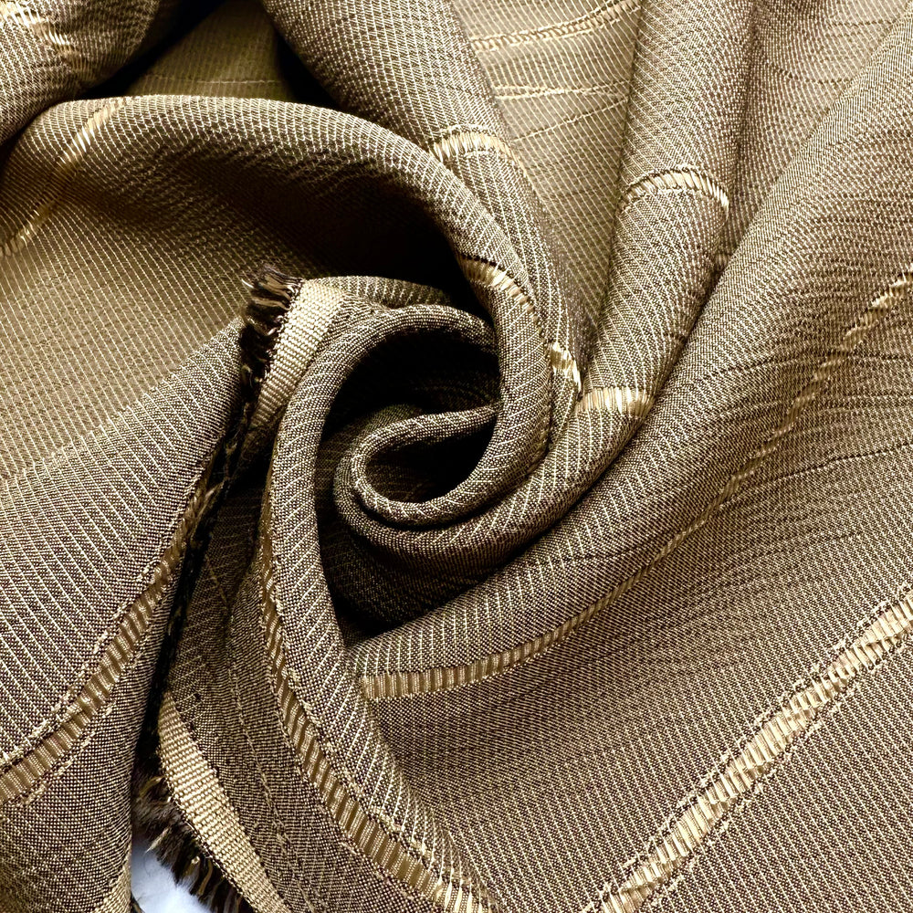 Soothing Sound Waves - Crinkle Jacquard Poly Woven - Beige Wavy - 1.7M Bundle