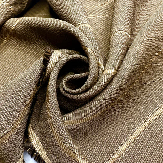 Soothing Sound Waves - Crinkle Jacquard Poly Woven - Beige Wavy - 1.7M Bundle