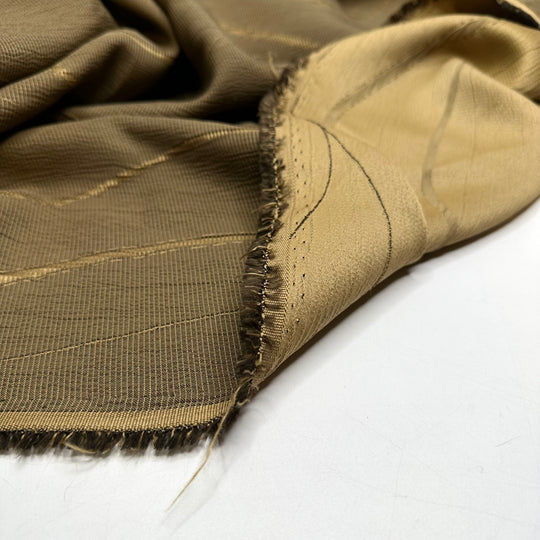 Soothing Sound Waves - Crinkle Jacquard Poly Woven - Beige Wavy - 1.7M Bundle