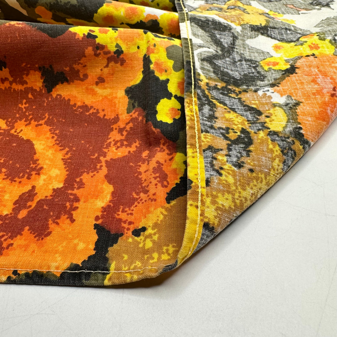 Hidden In The Mess - Piping Seamed Cotton Woven - Orange Multi Floral - 2.7M Bundle