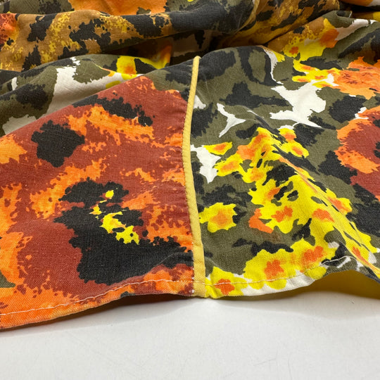 Hidden In The Mess - Piping Seamed Cotton Woven - Orange Multi Floral - 2.7M Bundle