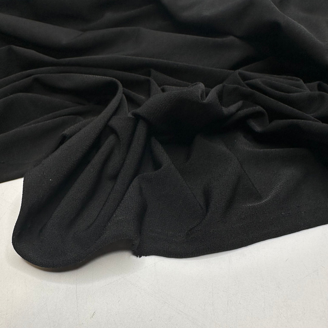 Big Stretches - Jersey Polyester Blend Knit - Black - 2M Bundle