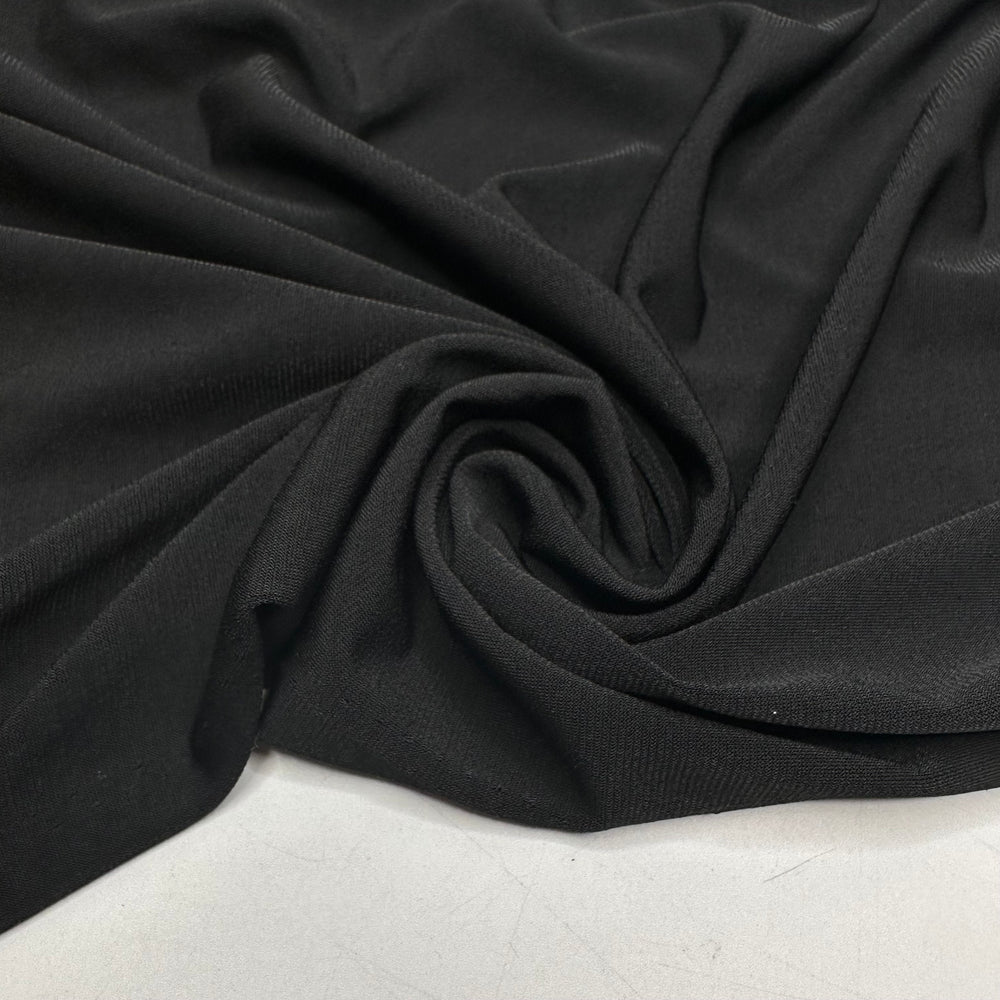 Big Stretches - Jersey Polyester Blend Knit - Black - 2M Bundle
