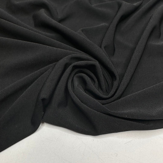 Big Stretches - Jersey Polyester Blend Knit - Black - 2M Bundle
