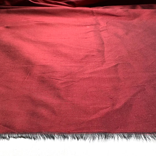 Catching Falling Leaves - 2 Tone Taffeta Silk Woven - Black/Burgundy - 2.1M Bundle